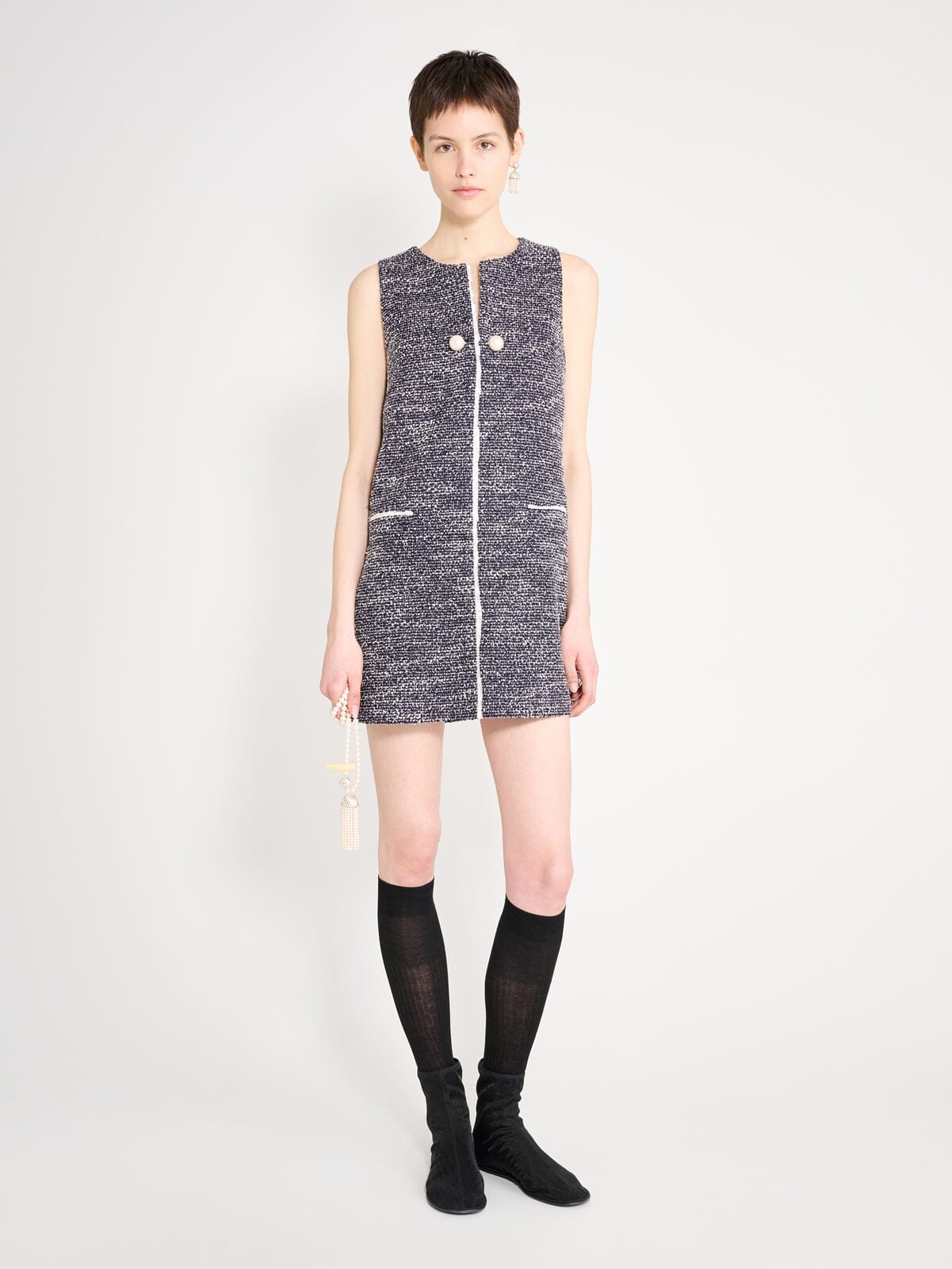 Nackiyé Dress Bonjour Tweed Mini Dress