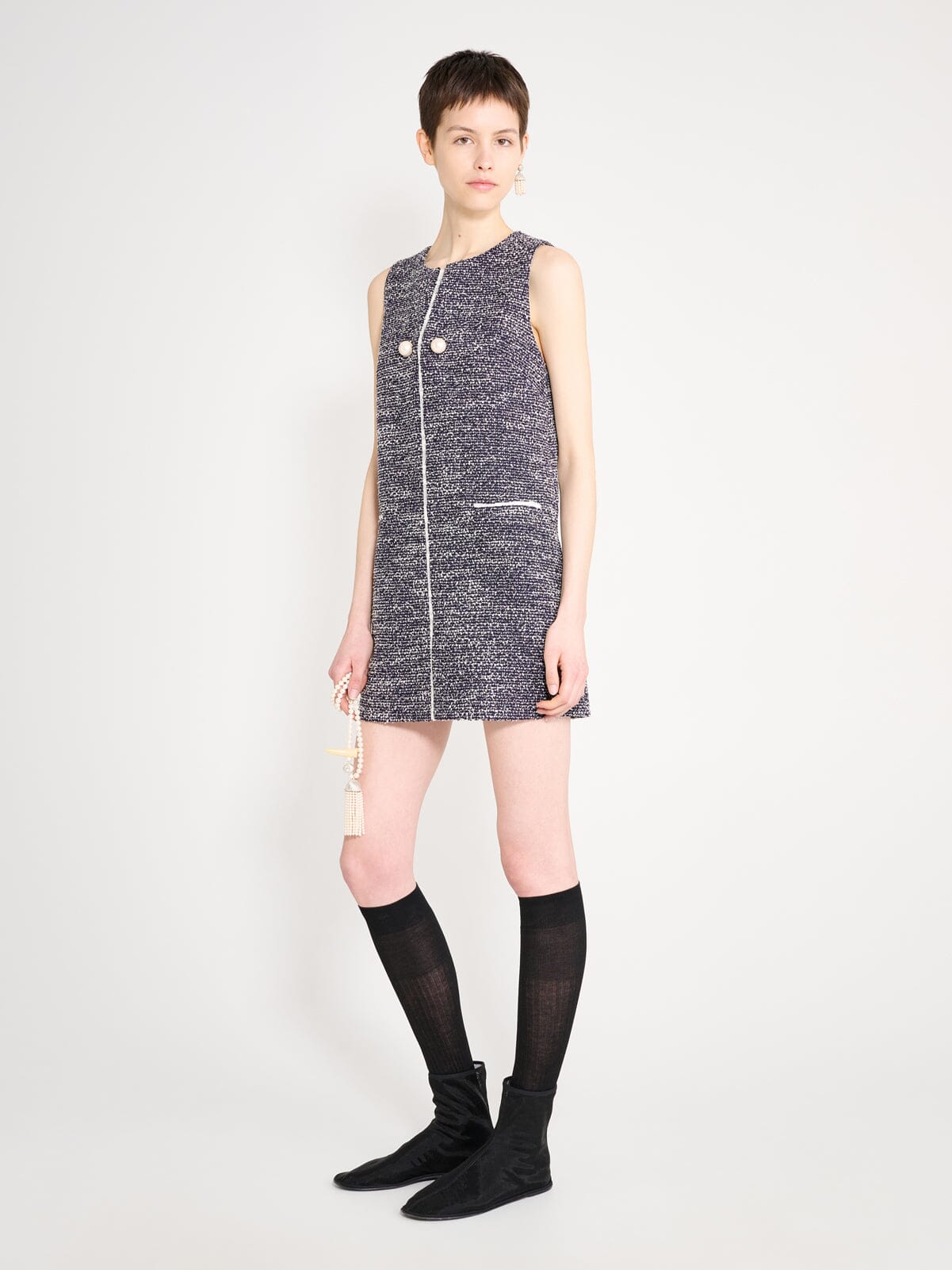 Nackiyé Dress Bonjour Tweed Mini Dress