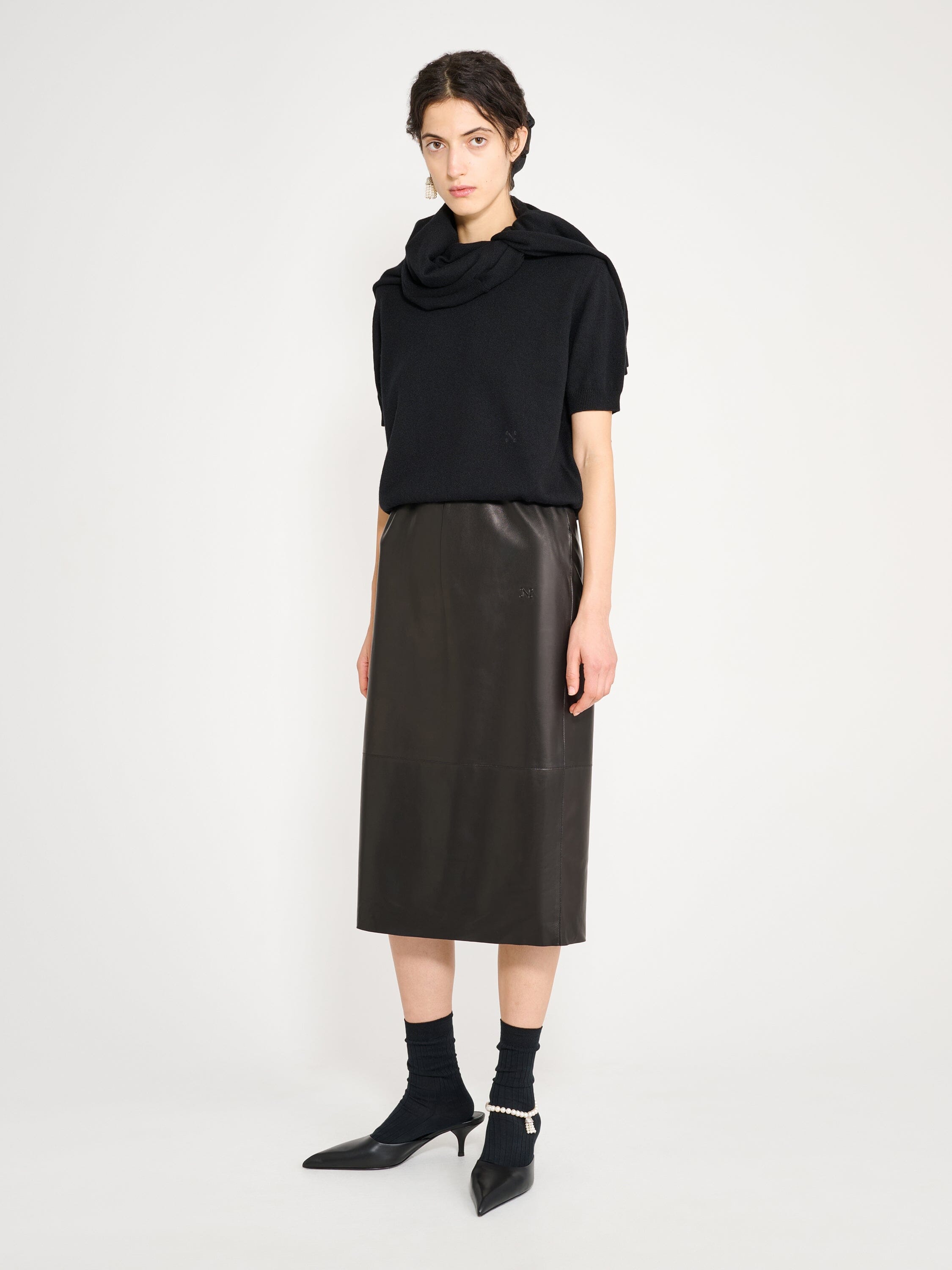 Nackiyé Dress Crayon Leather Skirt