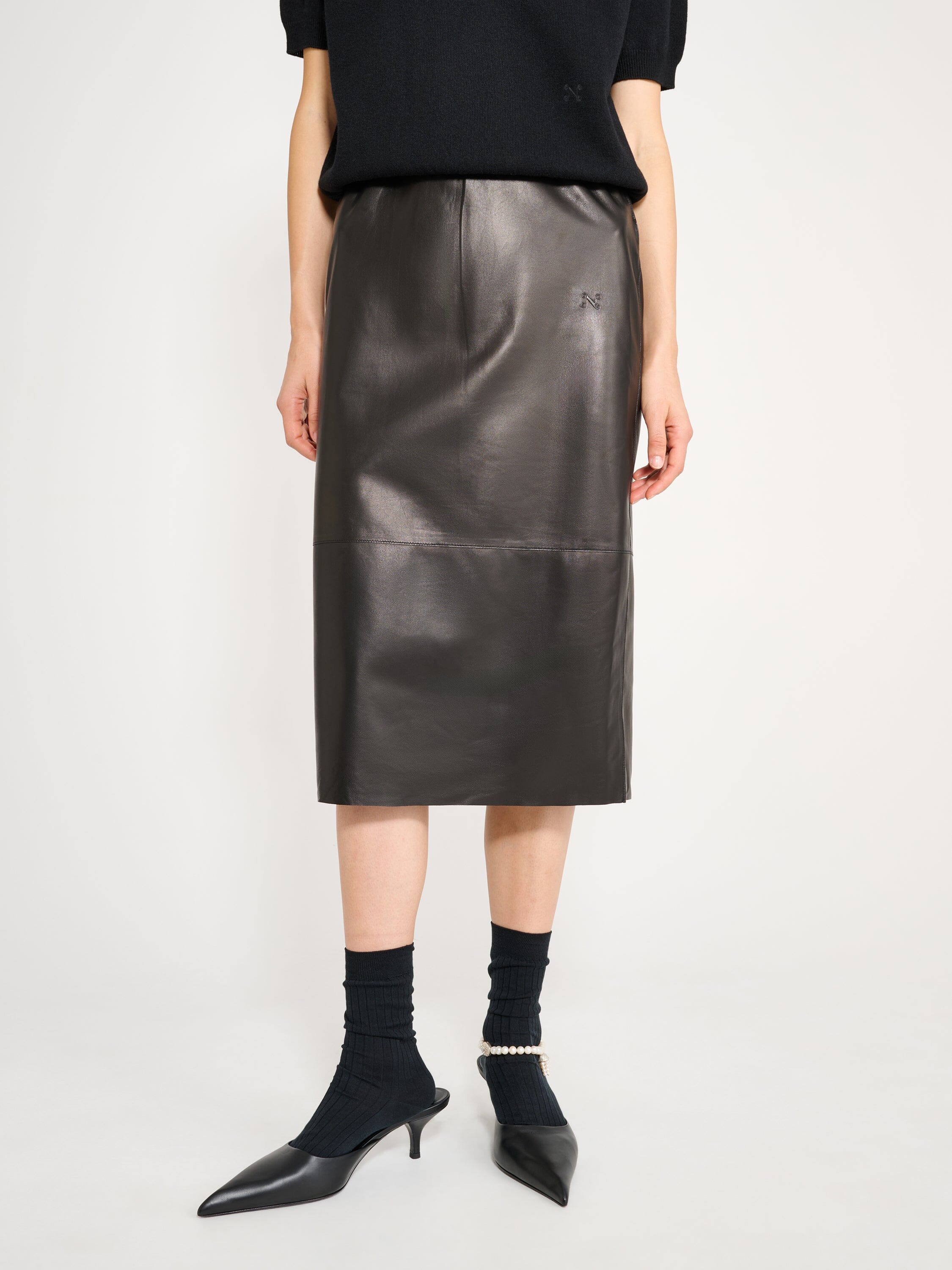 Nackiyé Dress Crayon Leather Skirt