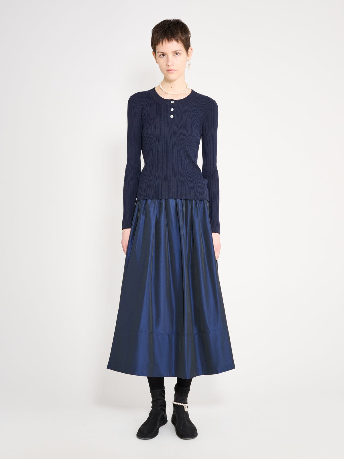 Nackiyé Knitwear Keep Close Henley Organic Cotton Knit