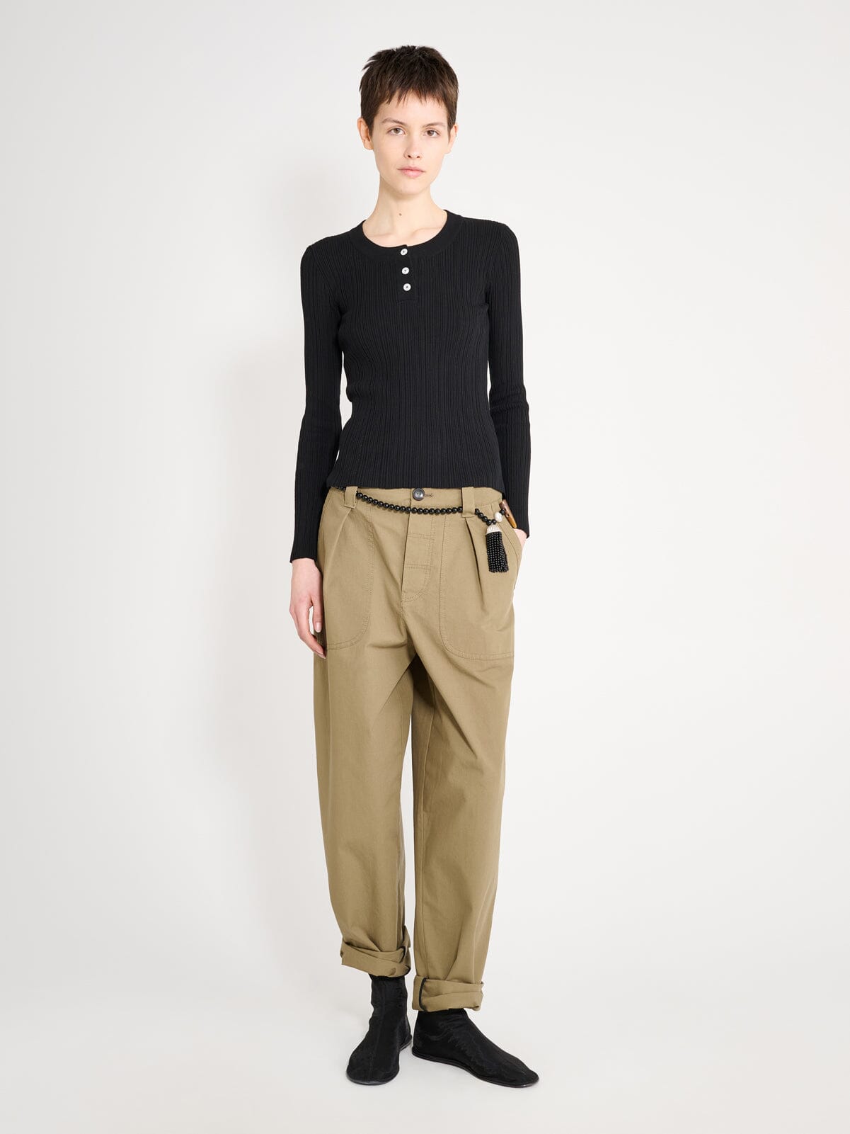 Nackiyé Knitwear Keep Close Henley Knit