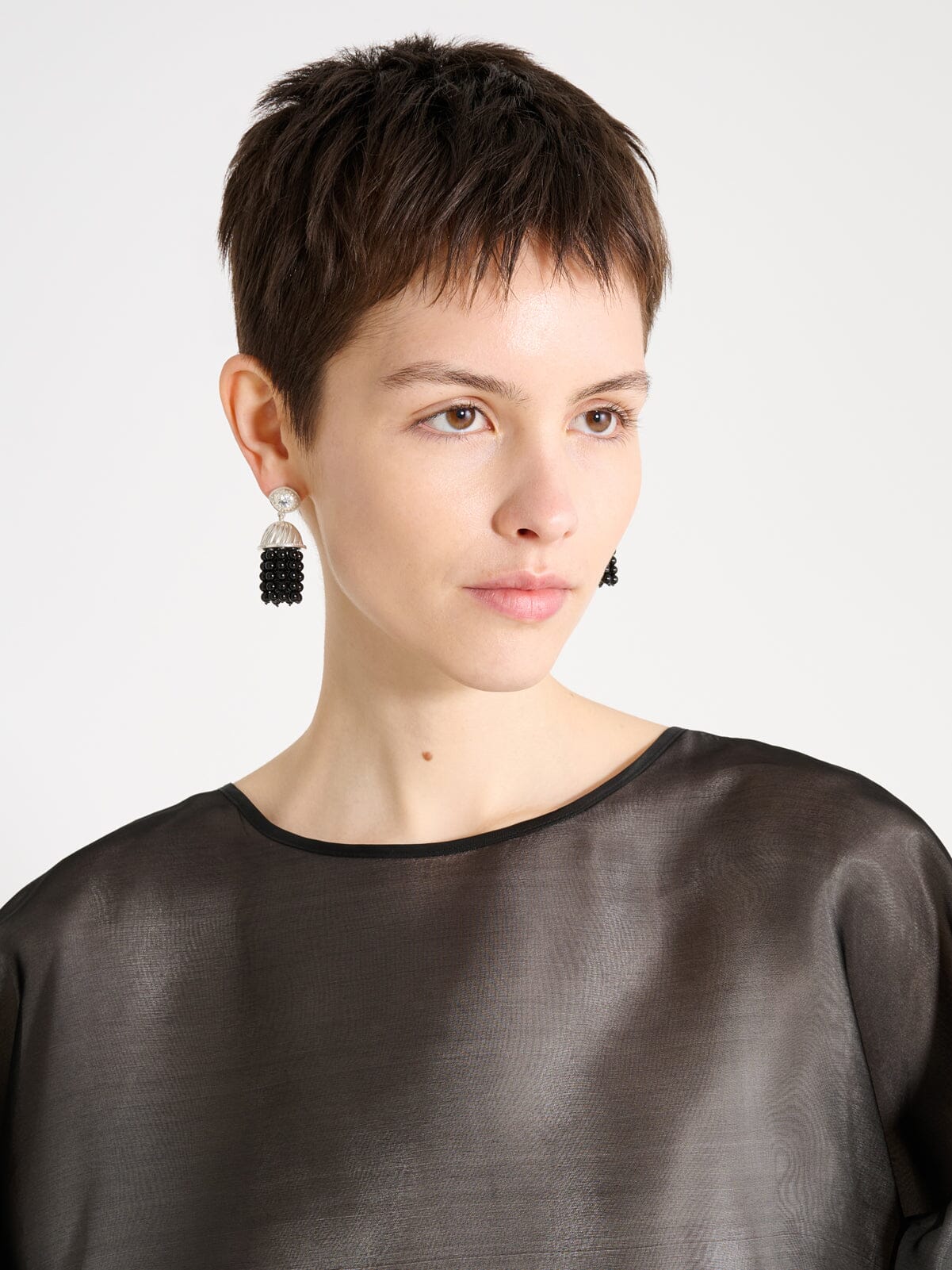 Nackiyé Jewelery Midi Nackiyé Onyx Earring