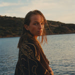 Nackiyé Towels Fête (Large) Yacht Towel in Caramel/Coffee