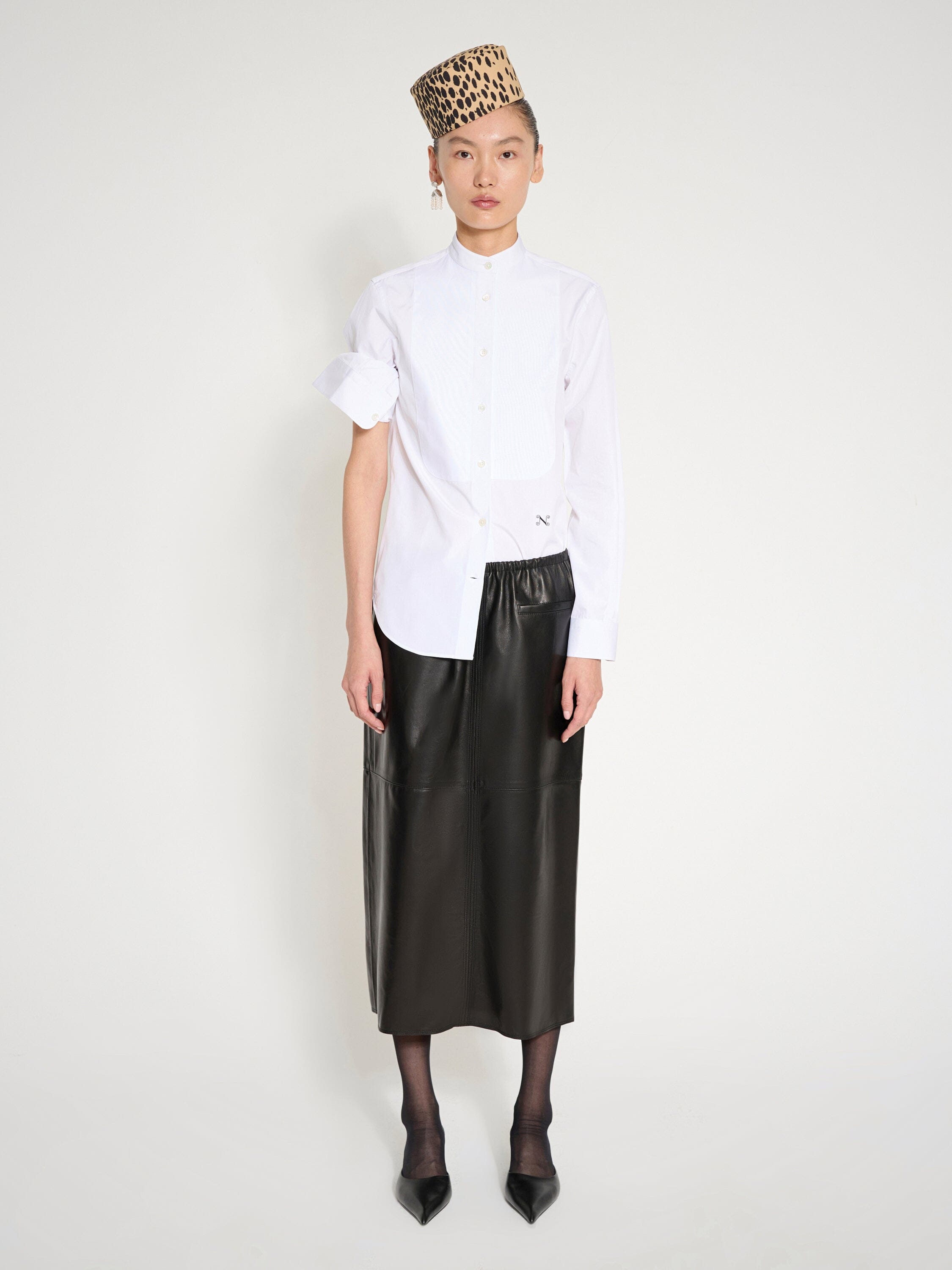 Nackiyé Skirt Runway Leather Skirt