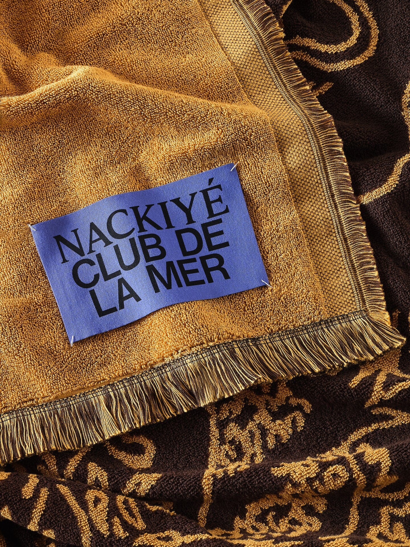 Nackiyé Towels A Tight Ship Beach Towel in Caramel/Coffee