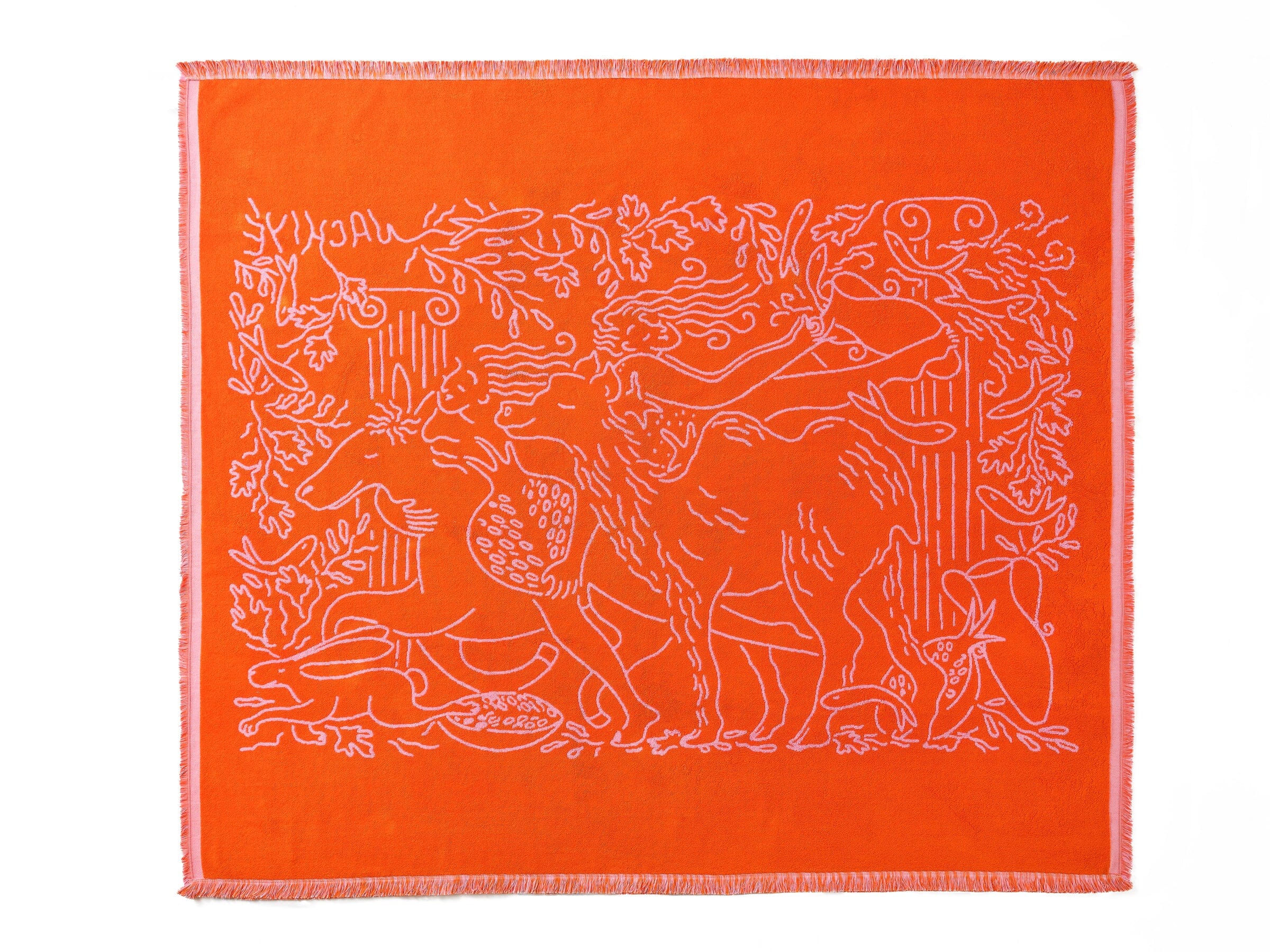 Nackiyé Towels Fête (Large) Yacht Towel in Candy/Orange