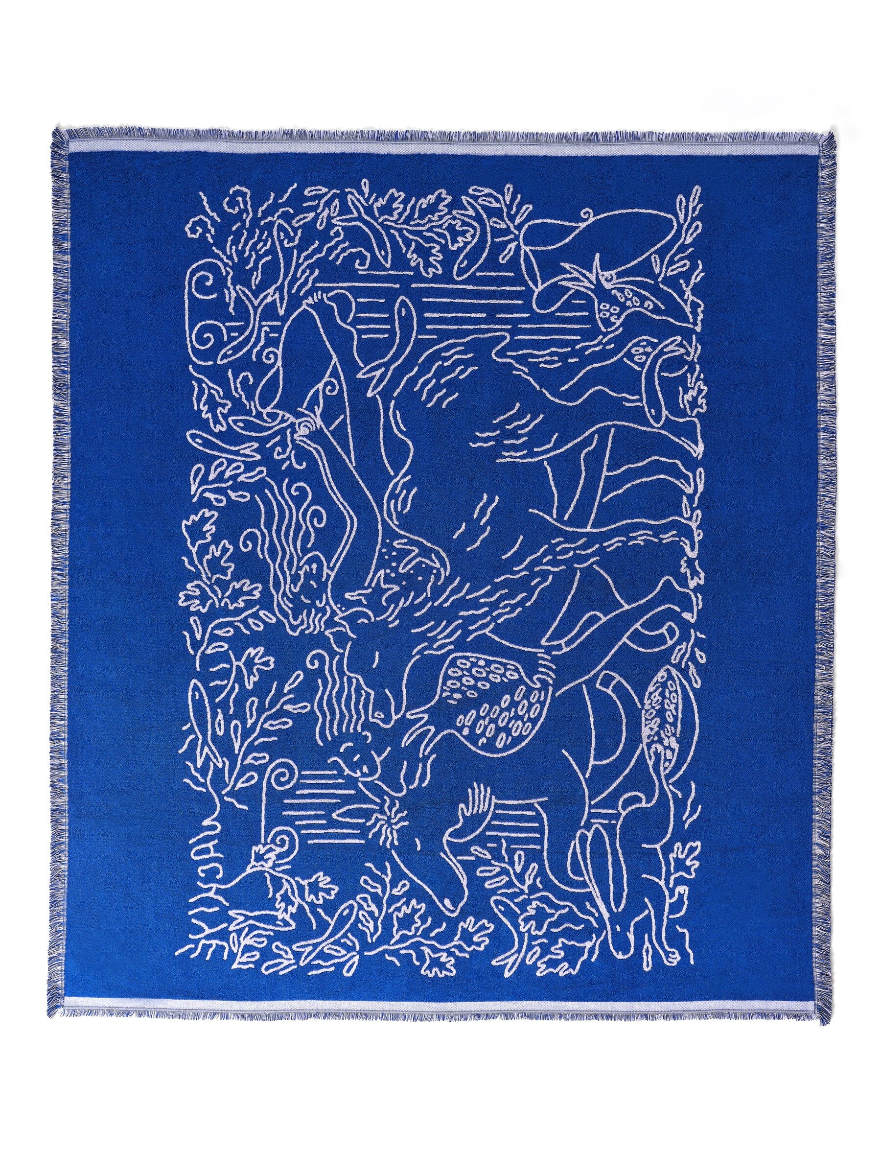 Nackiyé Towels Fête (Large) Yacht Towel in Lavender/Sea