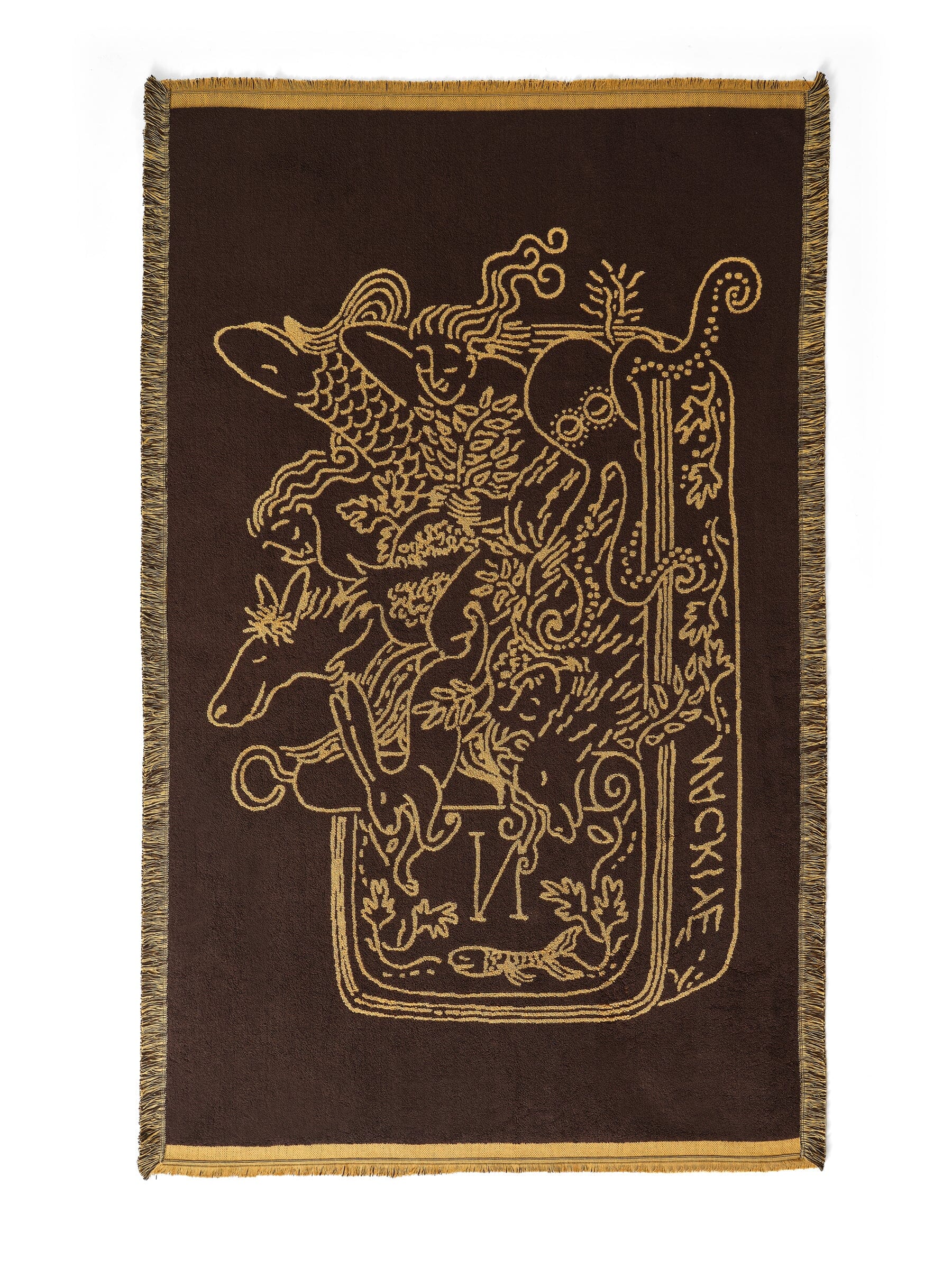 Nackiyé Towels A Tight Ship (Standard) Beach Towel in Caramel/Coffee