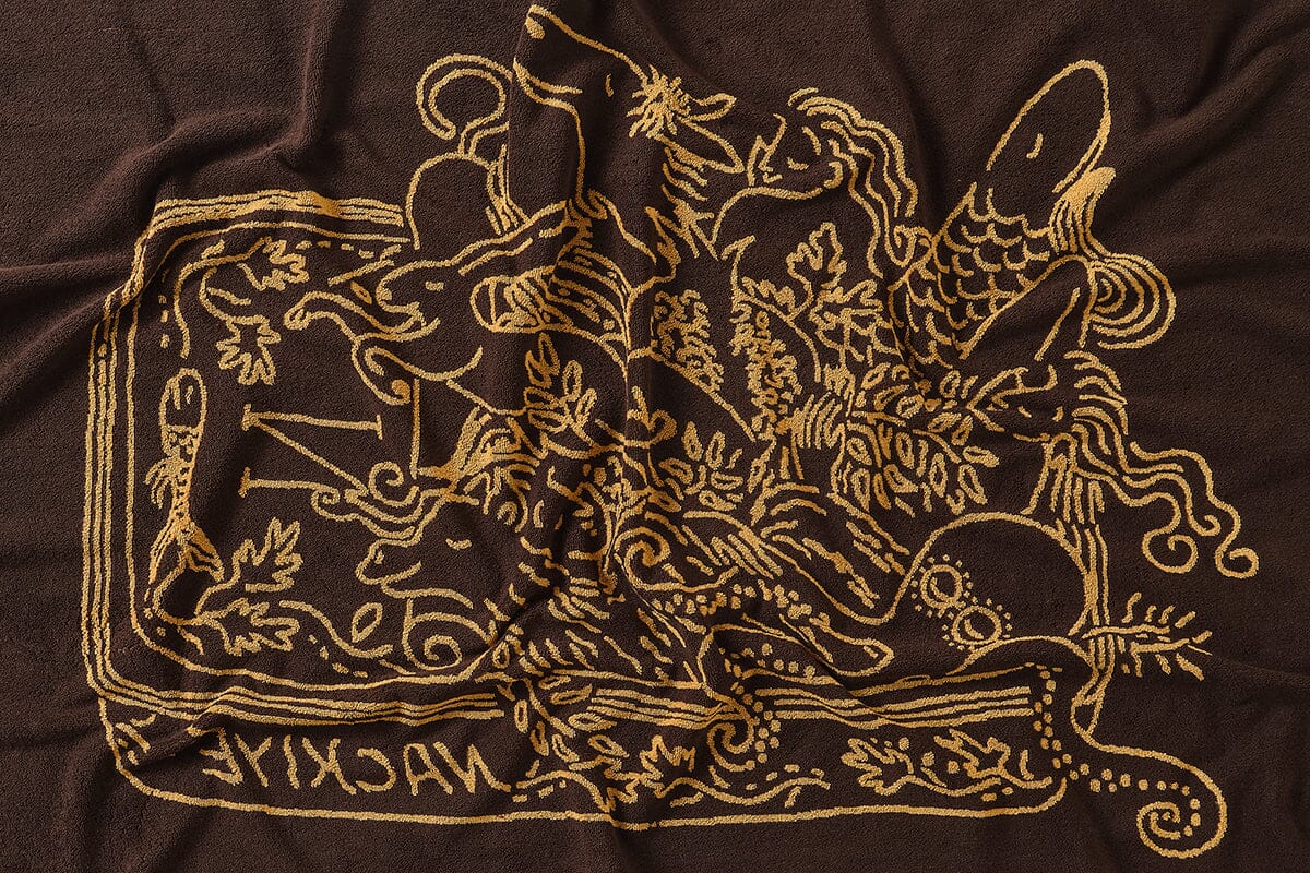 Nackiyé Towels A Tight Ship Beach Towel in Caramel/Coffee