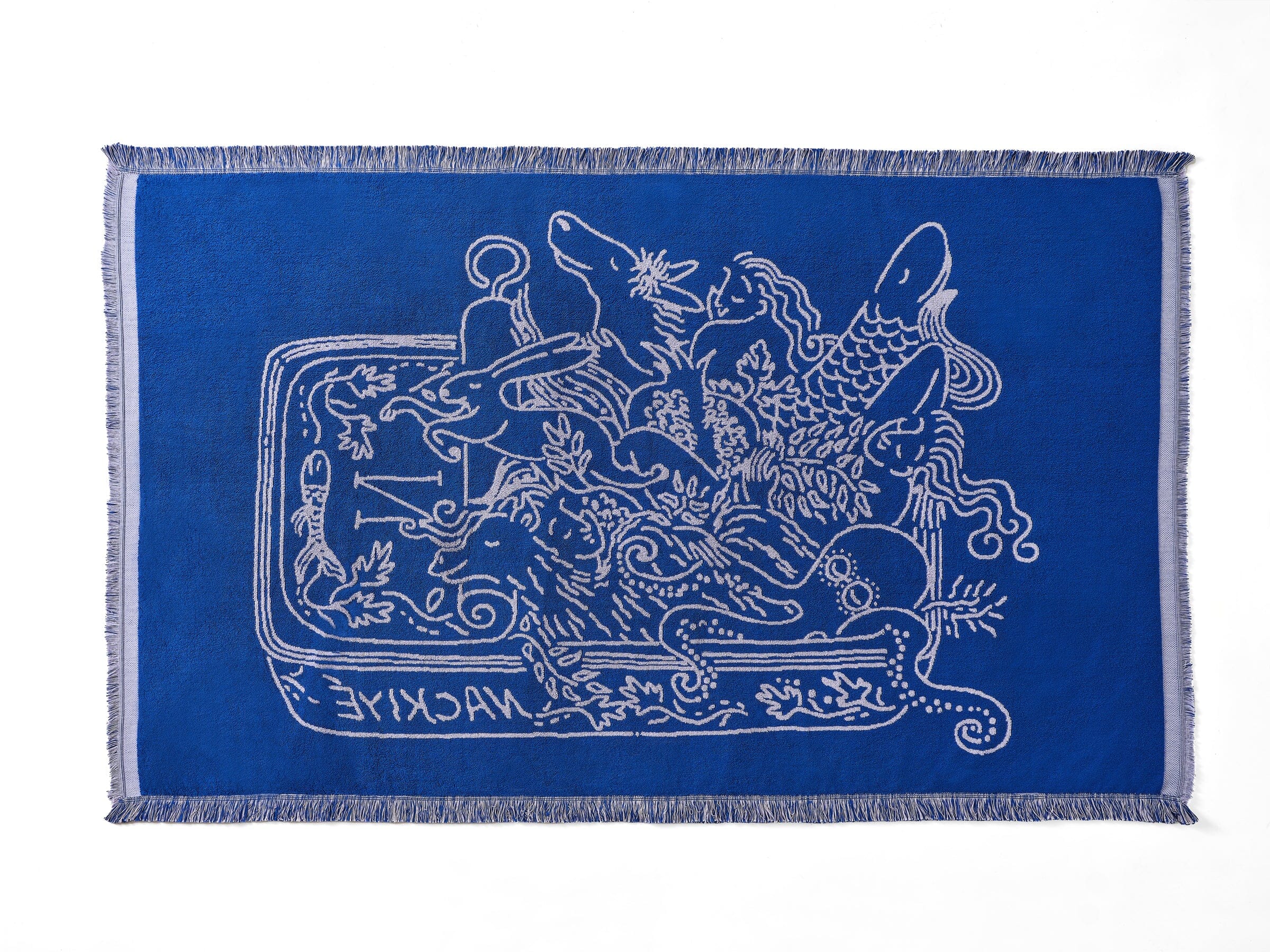 Nackiyé Towels A Tight Ship (Standard) Beach Towel in Lavender/Sea