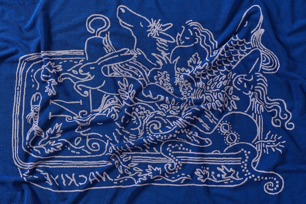 Nackiyé Towels A Tight Ship Beach Towel in Lavender/Sea