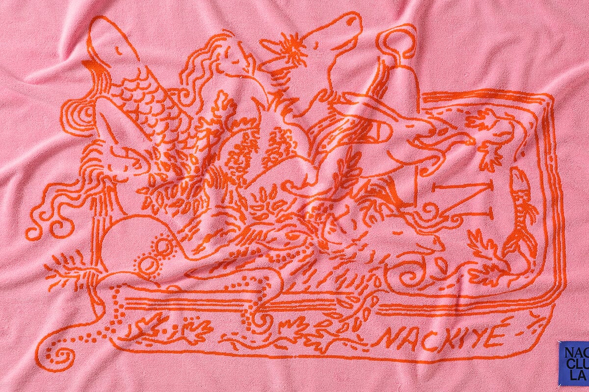 Nackiyé Towels A Tight Ship Beach Towel in Candy/Orange