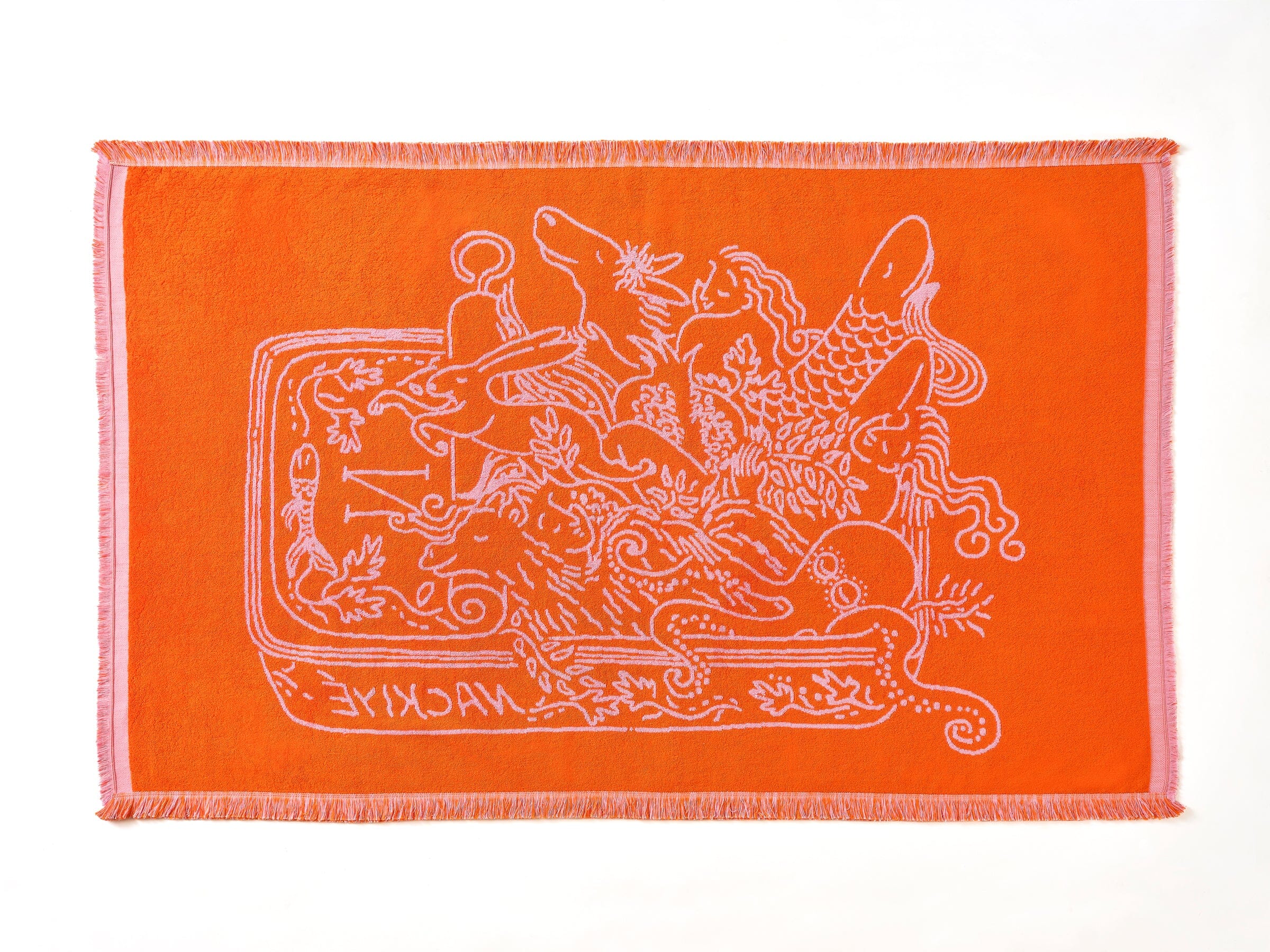 Nackiyé Towels A Tight Ship (Standard) Beach Towel in Candy/Orange