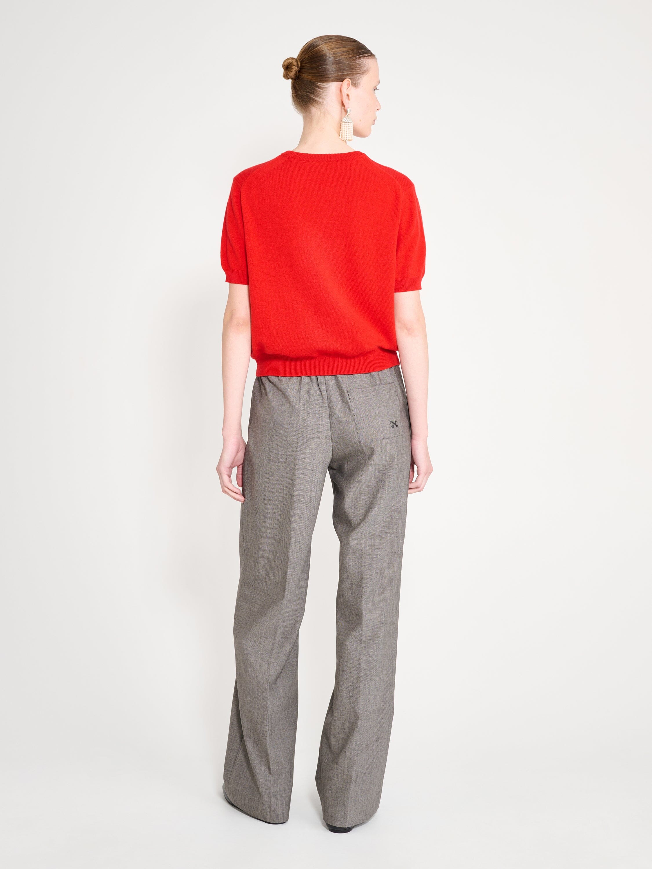 Nackiyé Crewneck Pearl Cashmere Short Sleeved Crewneck