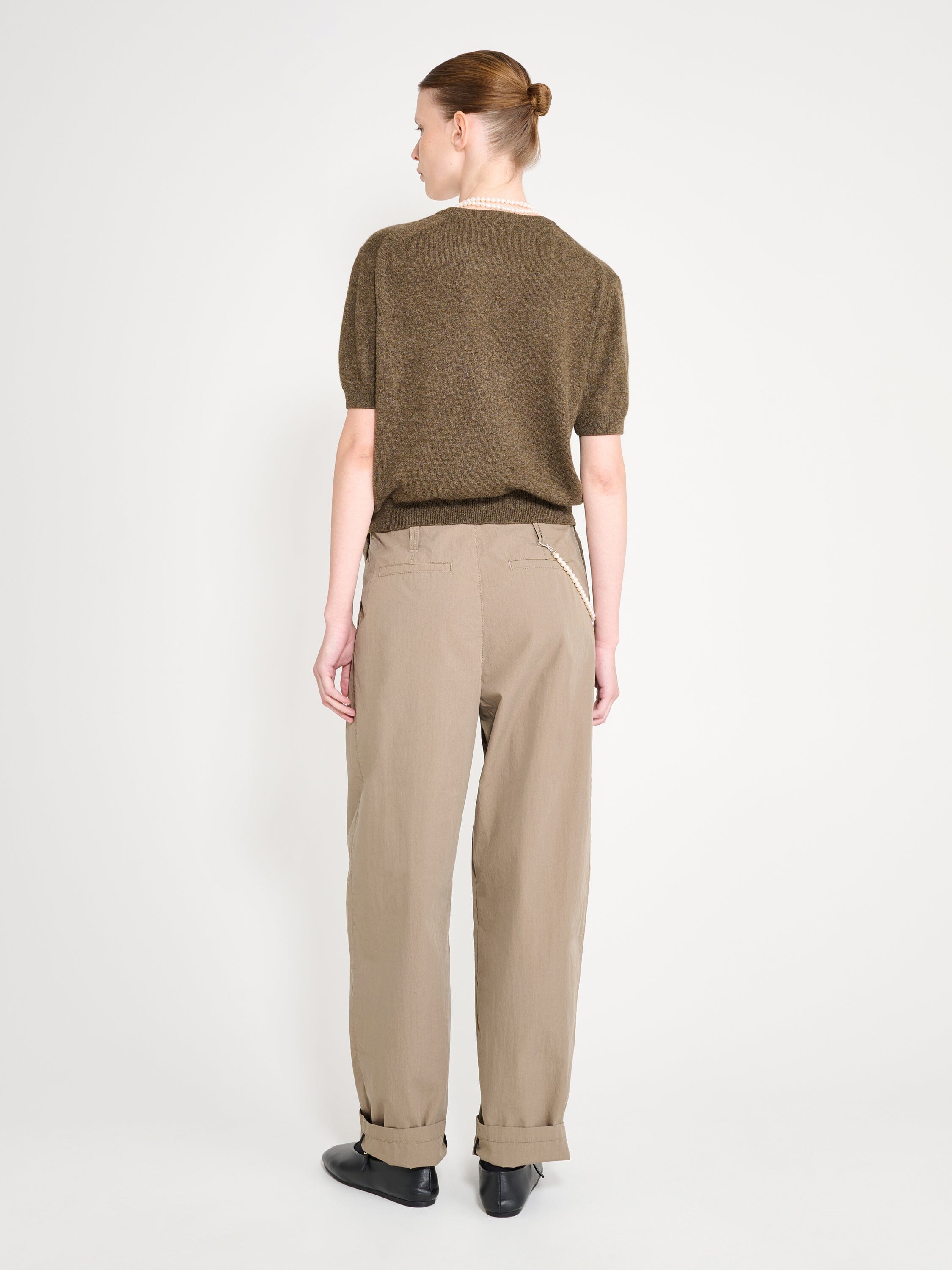 Nackiyé Crewneck Pearl Cashmere Short Sleeved Crewneck