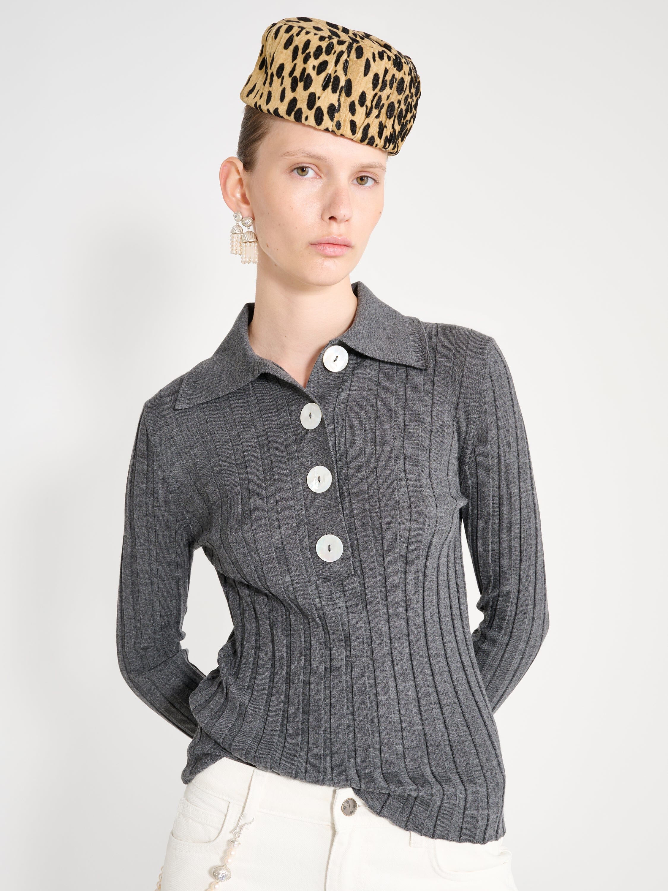 Nackiyé Polo Sugarman Long Sleeved Knit Polo