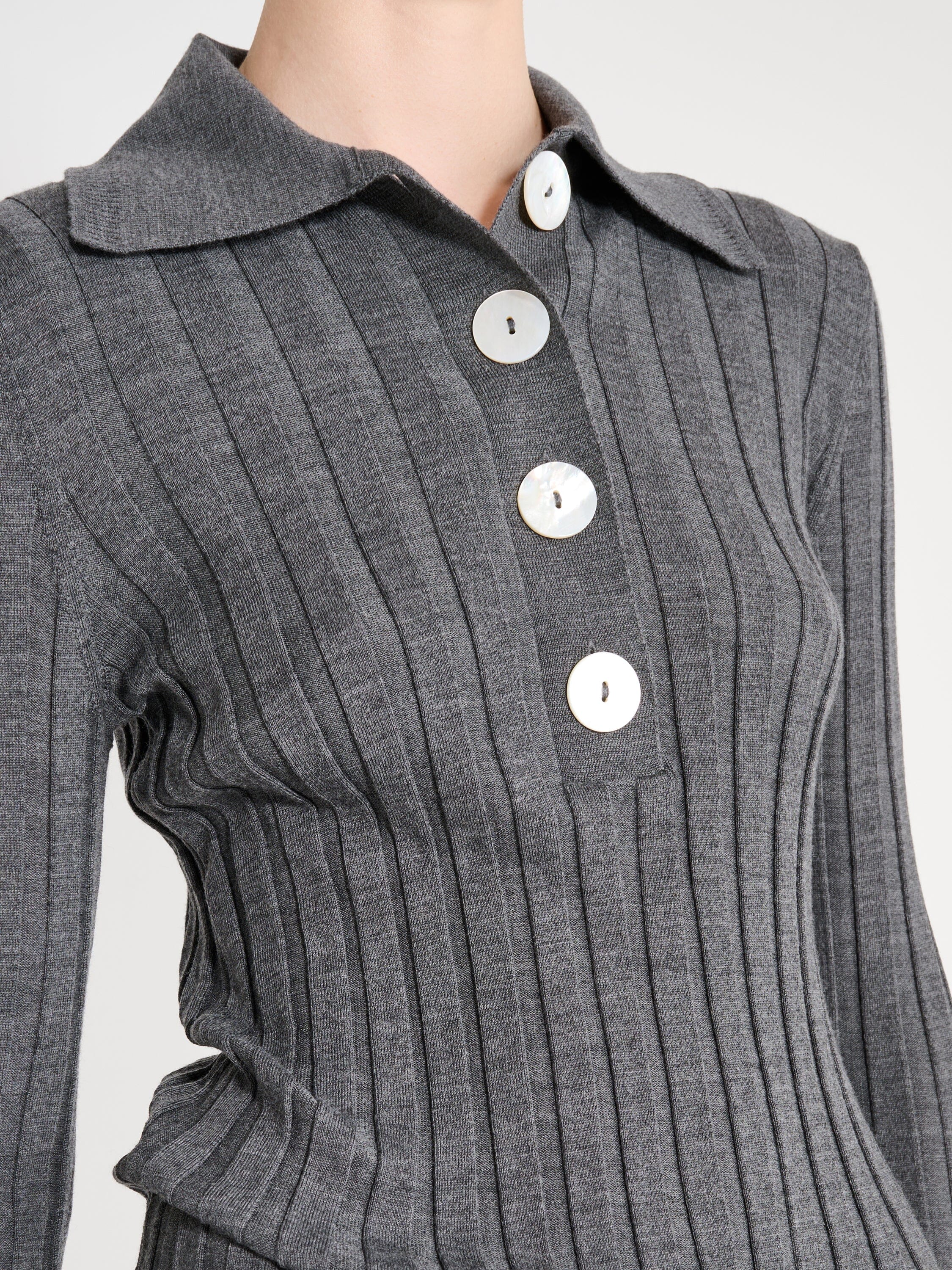 Nackiyé Polo Sugarman Long Sleeved Knit Polo