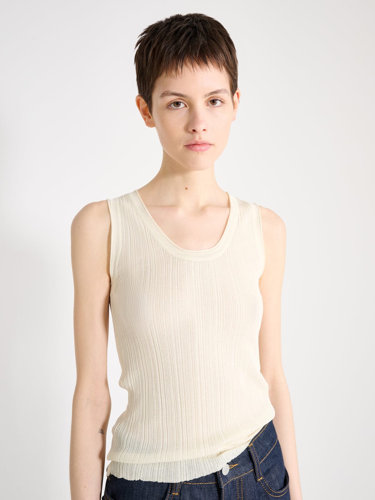 Nackiyé Knitwear Skintight Knit Tank