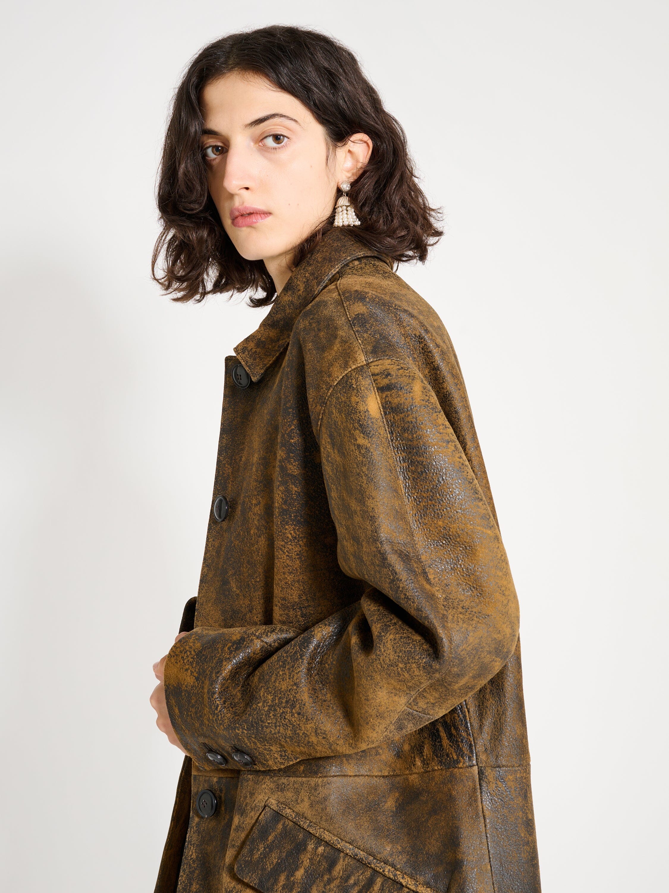 Nackiyé Coat Yoko Leather Jacket